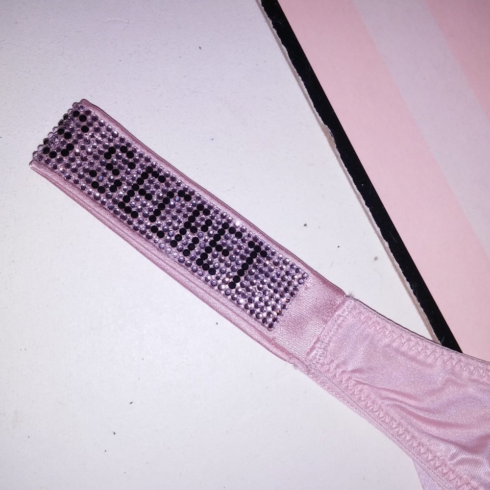 Victoria Secret Panty Brazilian Shine Strap Black - Picture 2 of 5
